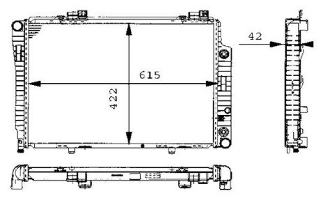 Радіатор охолодження двигуна C-Class(W202) 2.0-2.8D -01 MAHLE / KNECHT CR 248 000S