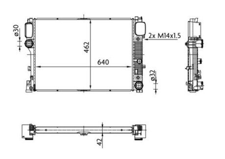 Радіатор системи охолодження MAHLE / KNECHT CR 38 000S