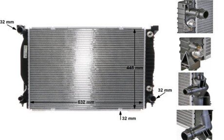 A_Радіатор 445 mm AUDI MAHLE / KNECHT CR424000S