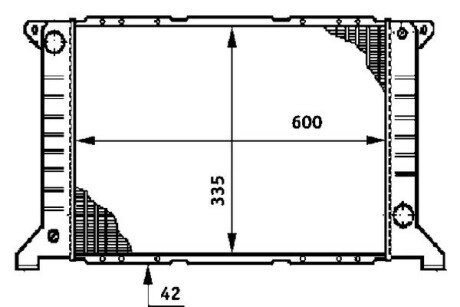 Радіатор охолодження двигуна Transit 2.5D/2.0i 86-95 (600x329x32) MAHLE / KNECHT CR 623 000S