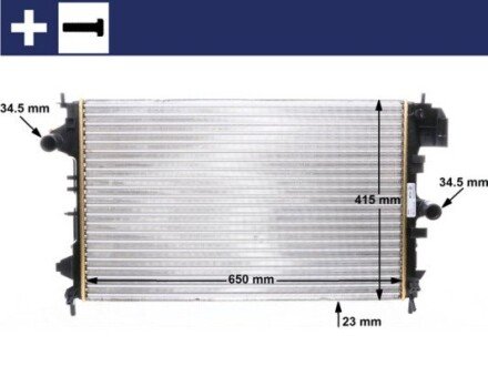 Радіатор охолодження Opel Vectra C 1.8 05-08 MAHLE / KNECHT CR 8 000S