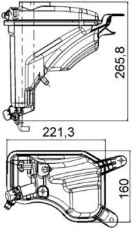 Бачок розширювальний радіатора BMW 1 (E81/82/88) / 3 (E91/92) 05-13 MAHLE / KNECHT CRT 207 000S (фото 1)