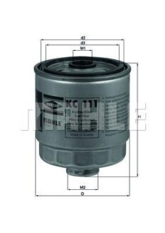Фільтр паливний MAHLE / KNECHT KC111