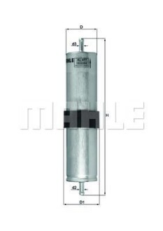 Фільтр паливний MAHLE / KNECHT KL477