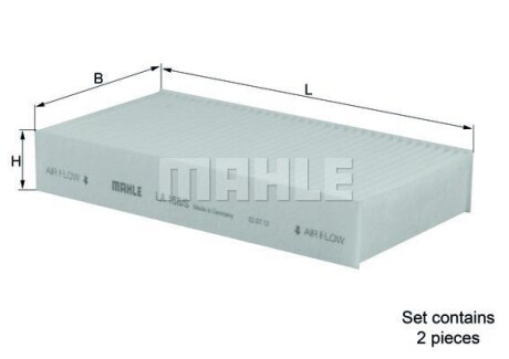 Фільтр салону MAHLE / KNECHT LA168S