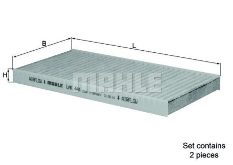 Фільтр салону MAHLE / KNECHT LAK444S