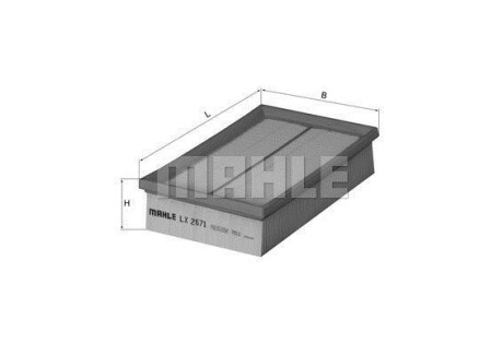 Фільтр повітряний MAHLE / KNECHT LX2671
