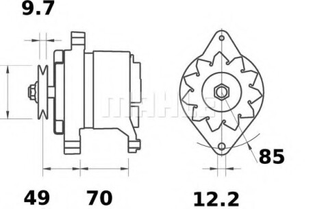 Генератор MAHLE / KNECHT MG156