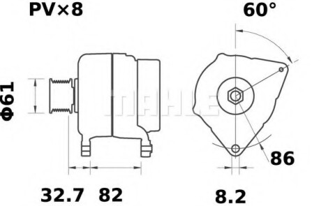Генератор MAHLE / KNECHT MG286