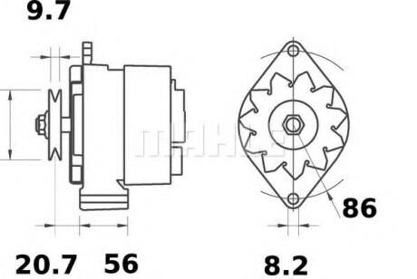 Генератор MAHLE / KNECHT MG396
