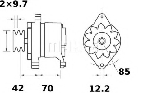 Генератор MAHLE / KNECHT MG524