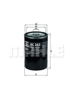 Фільтр масляний MAHLE / KNECHT OC243