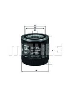 Фільтр масляний MAHLE / KNECHT OC28