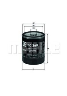 Фільтр масляний MAHLE / KNECHT OC369