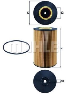 Фото масляний фiльтр MAHLE / KNECHT OX426D Масляний фiльтр MAHLE / KNECHT OX426D