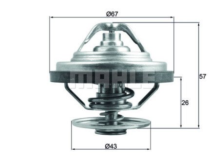 Mahle - Термостат MAHLE / KNECHT TX 158 83