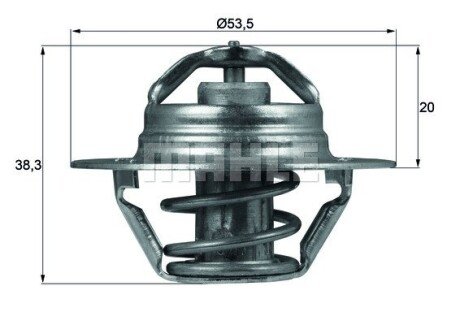 Термостат Citroen Jumper 2.0 94-02/Peugeot Partner 1.1-1.4 96-15/Renault Kangoo 1.9 TDI 00- (88 °C) MAHLE / KNECHT TX 88 88 D