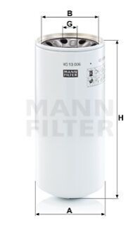 Фільтр гідравлічний MANN WD13006X