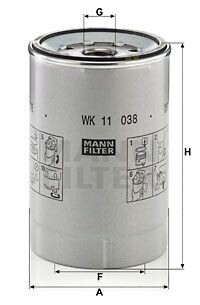 Фільтр паливний MANN WK11038Z