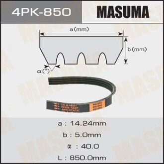 Ремінь поліклінової (4PK-850) MASUMA 4PK850