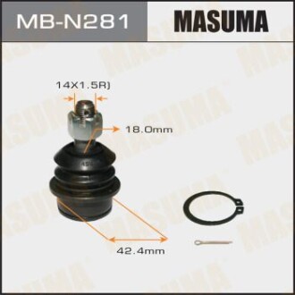 Опора кульова переднього верхнього важеля Nissan Navara, Pathfinder (05-14) (MB-N281) MASUMA MBN281