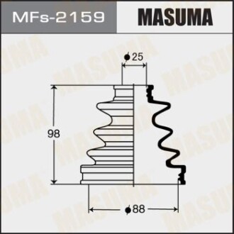 Пильовик ШРКШ зовнішнього (силікон) Toyota Camry (01-05), Prius (09-15) (MFs-2159) MASUMA MFs2159 (фото 1)