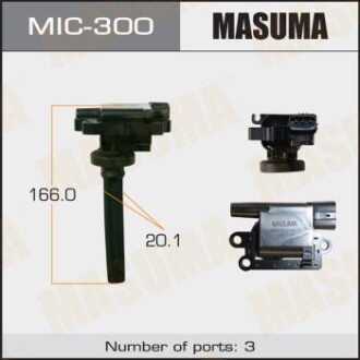 Котушка запалювання Mitsubishi Lancer 1.6 (-13) (MIC-300) MASUMA MIC300