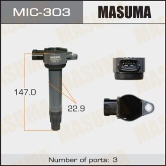 Котушка запалювання Mitsubishi ASX, Lancer 1.8, 2.0 (-17), Outlander 2.0, 2.4, 3.0 (08-) (MIC-303) MASUMA MIC303