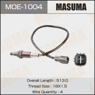 Датчик кисню (лямбда-зонд) Toyota Camry (03-07), Highlander (07-10), RAV 4 (03-12) (MOE-1004) MASUMA MOE1004 (фото 1)