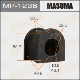 Втулка стабілізатора переднього (Кратно 2) Toyota Hilux (15-) (MP-1236) MASUMA MP1236