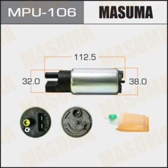 Бензонасос електричний (+ сіточка) Mazda/ Mitsubishi/ Nissan/ Suzuki/ Toyota (MPU-106) MASUMA MPU106