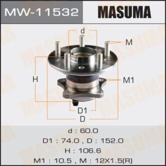 Маточина колеса (MW-11532) MASUMA MW11532