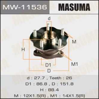 Маточина колеса (MW-11536) MASUMA MW11536