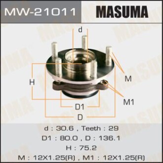 Маточина колеса (MW-21011) MASUMA MW21011