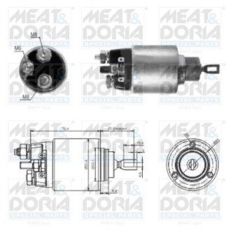 MEATDORIA DB Втягуюче реле стартера 124 T-Model 300 TE 4-matic -93, S-CLASS (W126) 260 SE (126.020) -91 MEAT&DORIA 46061