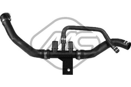 Патрубок радіатора Peugeot Boxer/Citroen Jumper (06-) Metalcaucho 09508