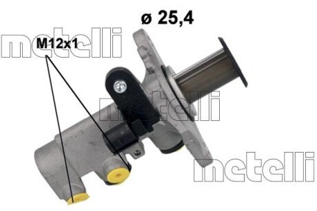 Циліндр гальмівний (головний) Audi A3/Skoda Octavia/Kodiaq/VW Golf/Passat/Tiguan 12- (d=25.4mm) Metelli 05-1251