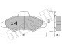 Комплект гальмівних колодок (дискових) Metelli 22-0071-0 (фото 1)