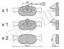 Колодки гальмівні (передні) Fiat Bravo/Brava 95-01/Marea 96-02/Lancia Delta II 94-99 (+датчик) Metelli 22-0079-0 (фото 1)