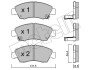 Колодки гальмівні (передні) Honda Civic V/VI 91-01/VIII 10-12/Jazz 02- Metelli 22-0138-0 (фото 1)