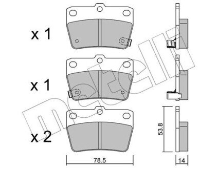 Колодки гальмівні (задні) Toyota Rav4 II 00-05 Metelli 22-0431-0