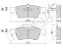 Комплект гальмівних колодок (дискових) Metelli 22-0568-1 (фото 2)