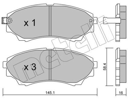 Комплект гальмівних колодок (дискових) Metelli 22-0610-0 (фото 1)