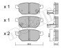 Колодки гальмівні (задні) Toyota Corolla/Auris 06-14/IQ/Urban Cruiser 09-15/Prius 12-/Yaris 05- Metelli 22-0746-0 (фото 1)