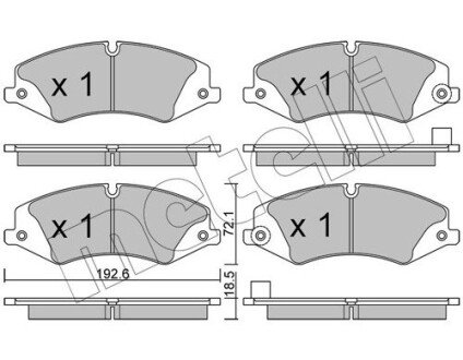 Колодки гальмівні (передні) Land Rover Discovery IV/V 09-/Range Rover III/IV/Sport I/II 06- Metelli 22-0836-6