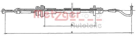 Трос акселератора METZGER 11.087 (фото 1)