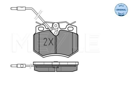 Колодки гальмівні (передні) Citroen AX/C15/C6/Visa/Peugeot 205 II/407 1.0-2.2D 84- MEYLE 025 210 8017/W
