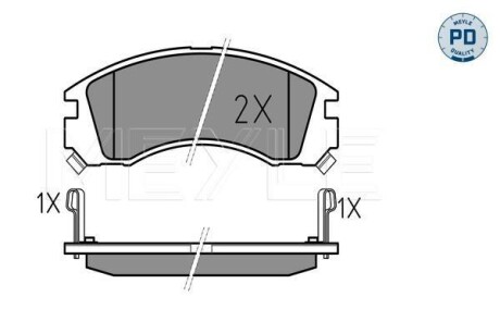 Колодки гальмівні (передні) Mitsubishi Outlander/Lancer/Pajero 90- MEYLE 025 213 6315/PD