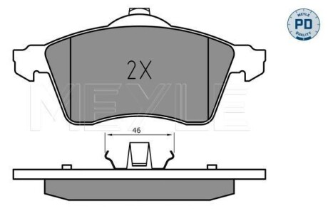 Колодки гальмівні (передні) VW T4 90-03 R15 (без датчиків) MEYLE 025 218 8319/PD