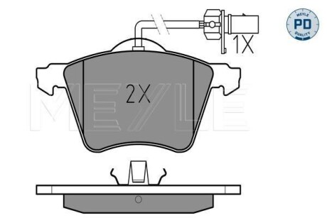 Колодки гальмівні (передні) Seat Alhambra/VW Sharan 1.8-1.9TDI 95-10 (Ate) MEYLE 025 234 1819/PD